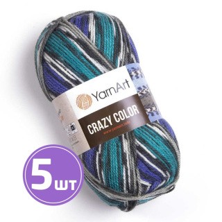 Пряжа YarnArt Crazy Color (181), мультиколор, 5 шт. по 100 г Пряжа YarnArt Crazy Color (181), мультиколор, 5 шт. по 100 г