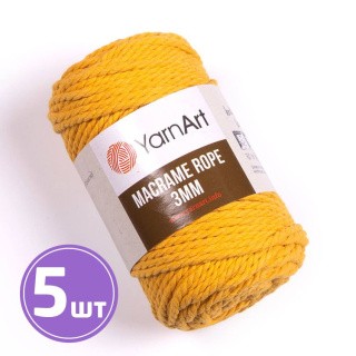 Пряжа YarnArt Macrame rope 3 мм (764), дыня, 5 шт. по 250 г Пряжа YarnArt Macrame rope 3 мм (764), дыня, 5 шт. по 250 г