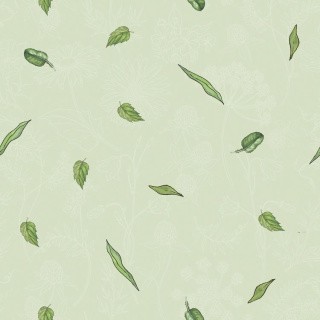 Ткань для пэчворка Полевые Цветы, 135 г/м², 50х50 см, 100% хлопок, цвет: зеленый, принт, Peppy