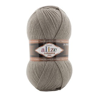 Пряжа ALIZE LanaGold Fine (Ализе Лана голд файн) (283), серо-бежевый, 5 шт. по 100 г Пряжа ALIZE LanaGold Fine (Ализе Лана голд файн) (283), серо-бежевый, 5 шт. по 100 г