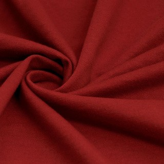 Ткань трикотаж Футер 3х нитка, петля, хлопок, 6 м, ширина 190 см, цвет: красный, TBY