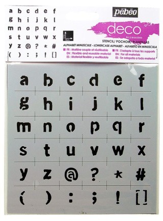 Трафарет deco «Маленькие буквы», 15х15 см, PEBEO