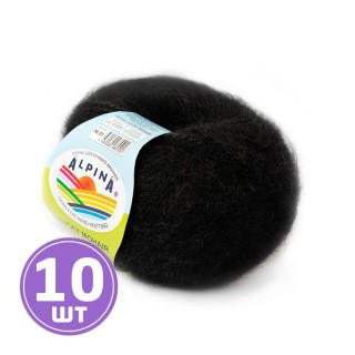 Пряжа Alpina LUCKY MOHAIR (01), чёрный, 10 шт. по 50 г Пряжа Alpina LUCKY MOHAIR (01), чёрный, 10 шт. по 50 г