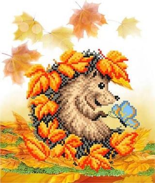 Рисунок на шелке «Осенняя встреча»