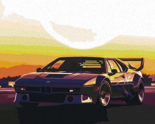 Картина по номерам «BMW киберпанк»