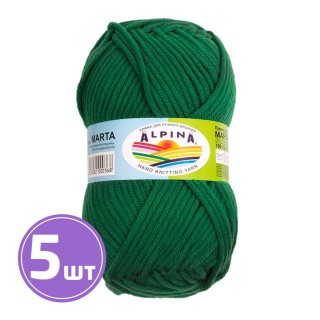 Пряжа Alpina MARTA (007), зеленый, 5 шт. по 100 г