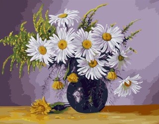 Картина по номерам «Букет ромашек в вазе» Картина по номерам «Букет ромашек в вазе»