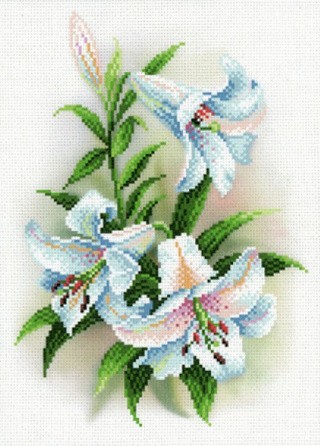 Рисунок на ткани «Благоухающие лилии»