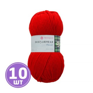 Пряжа Пехорка Популярная (006), красный, 10 шт. по 100 г Пряжа Пехорка Популярная (006), красный, 10 шт. по 100 г