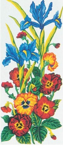 Рисунок на ткани «Цветы»