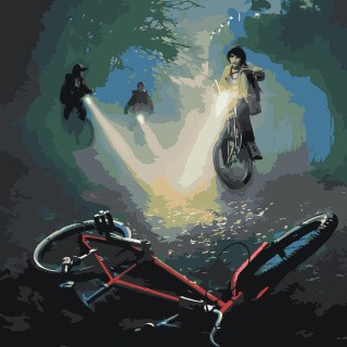 Картина по номерам «Очень странные дела ОСД: Велосипед»