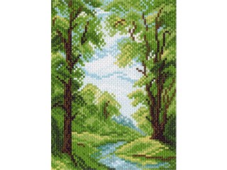 Рисунок на канве «Лесной ручей»