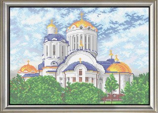 Рисунок на ткани «Храм Собора Московских Святых» Рисунок на ткани «Храм Собора Московских Святых»