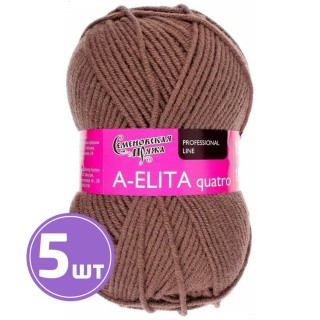 Пряжа Семеновская A-elita quatro (13378), какао 5 шт. по 100 г Пряжа Семеновская A-elita quatro (13378), какао 5 шт. по 100 г