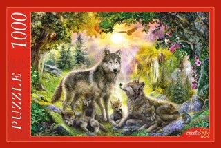 Пазлы «Семья волков»