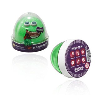 Жвачка для рук Nano Gum, светится в темноте зелёным, 50 г Жвачка для рук Nano Gum, светится в темноте зелёным, 50 г