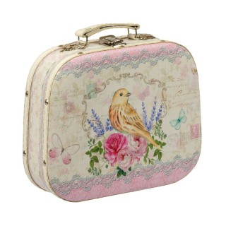 Декоративная шкатулка-чемоданчик «Соловей в цветах»