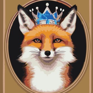 Картина по номерам «Лисица в короне»