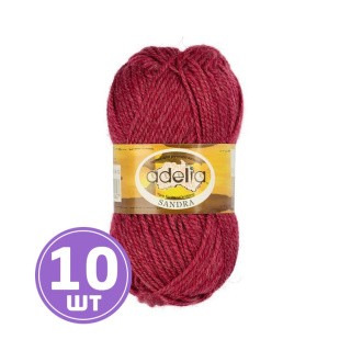 Пряжа Adelia SANDRA (12), бордовый, 10 шт. по 50 г Пряжа Adelia SANDRA (12), бордовый, 10 шт. по 50 г