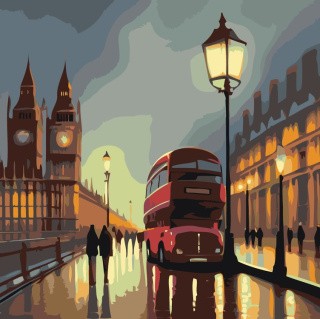Картина по номерам «Улица Лондона»