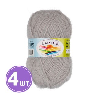 Пряжа Alpina ALPACA POLLO (07), светло-серый, 4 шт. по 50 г Пряжа Alpina ALPACA POLLO (07), светло-серый, 4 шт. по 50 г