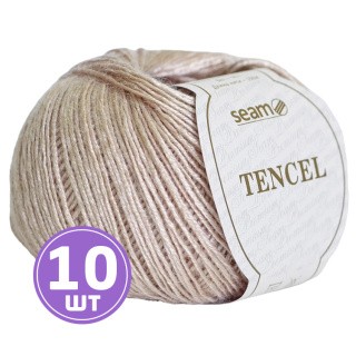 Пряжа SEAM TENCEL (Тенсель) (08), кремовый, 10 шт. по 50 г