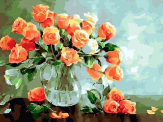 Картина по номерам «Садовые розы»