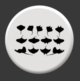 №904 Наклейка Скат 2 (Черные) Sticker 1, Art Blong №904 Наклейка Скат 2 (Черные) Sticker 1, Art Blong