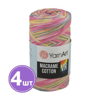 Пряжа YarnArt Macrame Cotton VR (Макраме Коттон ВР) (913), мультиколор, 4 шт. по 250 г Пряжа YarnArt Macrame Cotton VR (Макраме Коттон ВР) (913), мультиколор, 4 шт. по 250 г