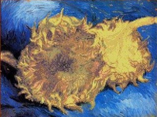 Рисунок на ткани «Ван Гог. Два срезанных подсолнуха»