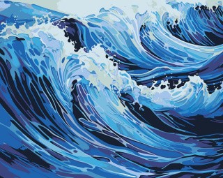 Картина по номерам «Море: Живописные волны»