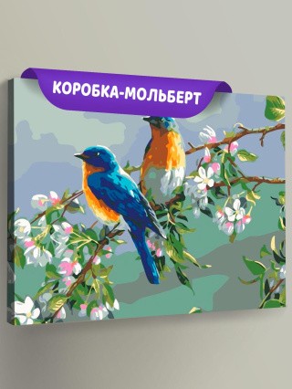 Картина по номерам «Весенние птицы»