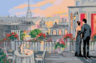 Картина по номерам «Свидание в Париже»