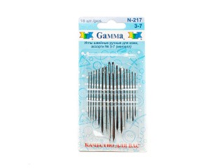 Иглы ручные Gamma для кожи №3-7, 16 шт.
