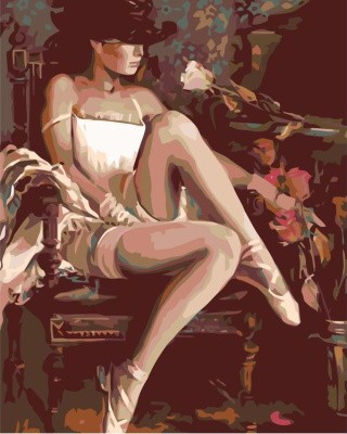 Картина по номерам «Сидящая балерина»