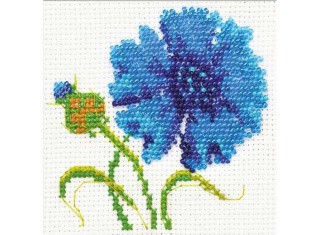 Схемы вышивки «голубые цветы»