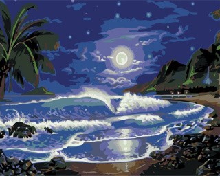 Картина по номерам «Ночное море»