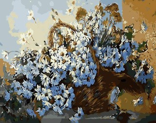 Картина по номерам «Корзина ромашек» Картина по номерам «Корзина ромашек»