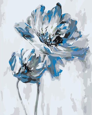 Картина по номерам «Голубые цветы»