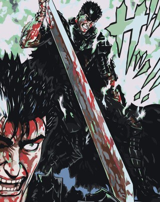 Картина по номерам «Берсерк Berserk манга аниме: Гатс 40x50» Картина по номерам «Берсерк Berserk манга аниме: Гатс 40x50»