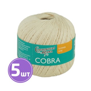 Пряжа Семеновская Cobra (Кобра) (110104), суровый, 5 шт. по 100 г Пряжа Семеновская Cobra (Кобра) (110104), суровый, 5 шт. по 100 г