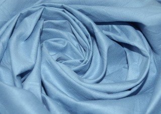 Ткань сатин гл/крашеный, 5 м, ширина 220 см, 120 г/м², 100% хлопок, цвет: голубой, TBY