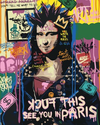 Картина по номерам «Pop Art Поп-арт: Мона Лиза панк» Картина по номерам «Pop Art Поп-арт: Мона Лиза панк»
