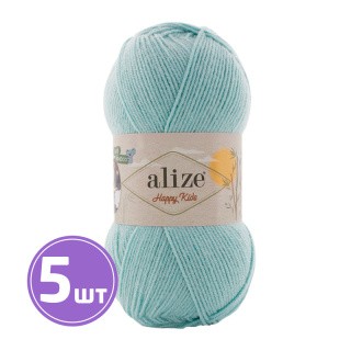 Пряжа ALIZE Happy kids (Хеппи кидс) (579), лазурный, 5 шт. по 100 г Пряжа ALIZE Happy kids (Хеппи кидс) (579), лазурный, 5 шт. по 100 г
