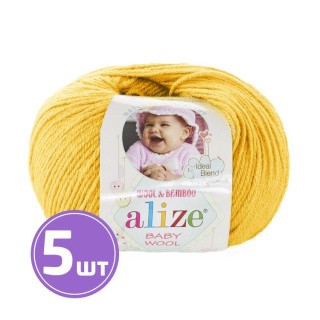 Пряжа ALIZE Baby wool (548), желток, 5 шт. по 50 г