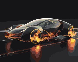 Картина по номерам «Машины: Футуристичный автомобиль будущего» Картина по номерам «Машины: Футуристичный автомобиль будущего»