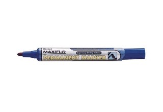 Маркер перманентный Maxiflo, 4.5 мм, пулеобразное, цвет: синий, Pentel