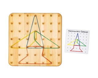 Развивающее пособие из дерева «Геоборд»