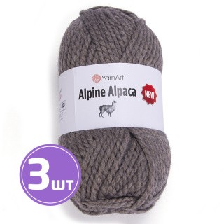 Пряжа YarnArt Alpine Alpaca New (Альпина альпака нью) (1438), коричневый, 3 шт. по 150 г Пряжа YarnArt Alpine Alpaca New (Альпина альпака нью) (1438), коричневый, 3 шт. по 150 г