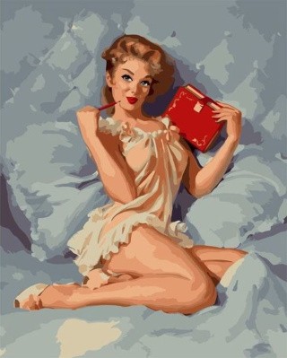 Картина по номерам «Винтажная девушка» Картина по номерам «Винтажная девушка»